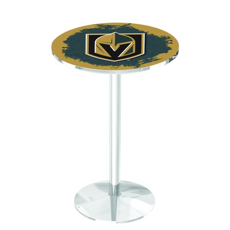 Holland Bar Stool Co 36" Chrome Vegas Golden Knights Pub Table L214C3628LVGdKn